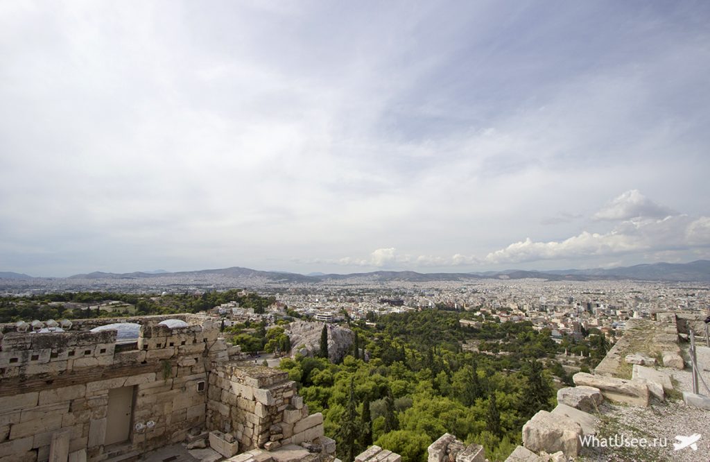 Вид с Акрополя на Афины