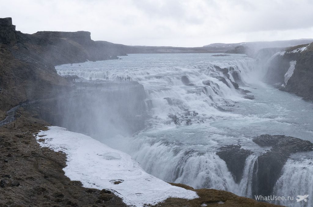Водопад Гульфосс Золотое Кольцо Исландии