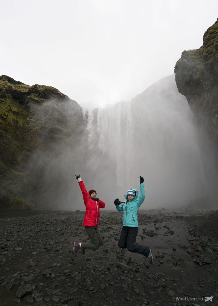 Водопад Skógafoss в Исландии