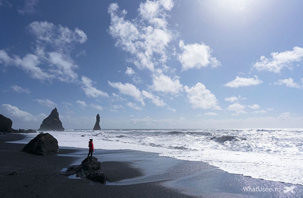 Исландия черный пляж Вик